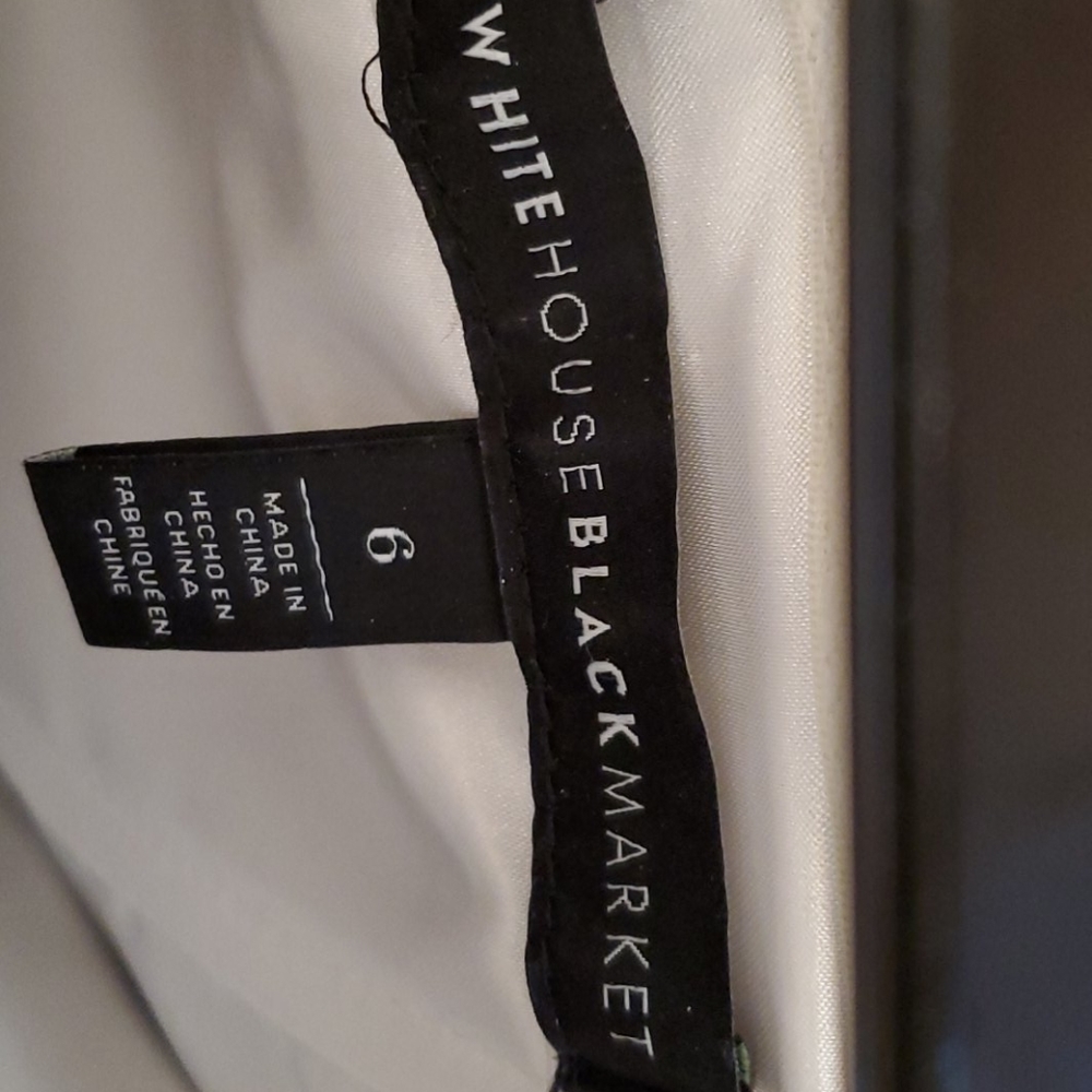 WHBM s/l tea black & white dress size 6 FREE belt - Picture 2 of 4